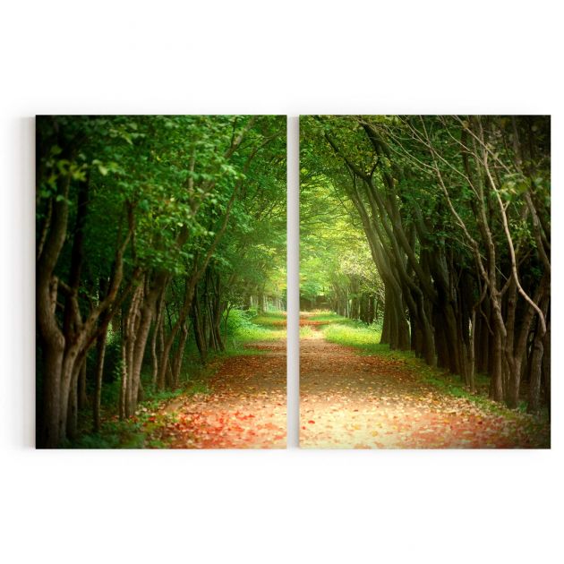 Quadro Decorativo Caminho Floresta - 2 Telas Comercial Ramos