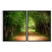 Quadro Decorativo Caminho Floresta - 2 Telas Comercial Ramos