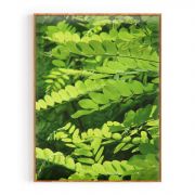 Quadro Decorativo Folhas Verdes Comercial Ramos