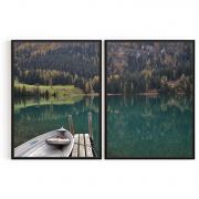 Quadro Decorativo Lago Azul - 2 Telas Comercial Ramos