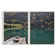 Quadro Decorativo Lago Azul - 2 Telas Comercial Ramos