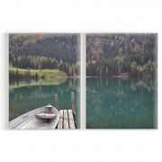 Quadro Decorativo Lago Azul - 2 Telas Comercial Ramos