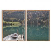 Quadro Decorativo Lago Azul - 2 Telas Comercial Ramos