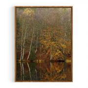 Quadro Decorativo Lago e Floresta de Outono Comercial Ramos