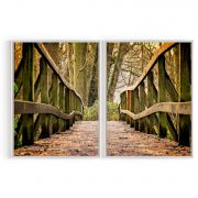 Quadro Decorativo Ponte de Madeira ll - 2 Telas Comercial Ramos