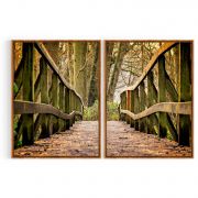 Quadro Decorativo Ponte de Madeira ll - 2 Telas Comercial Ramos