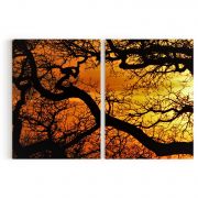 Quadro Decorativo Pôr do Sol - 2 Telas Comercial Ramos