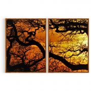 Quadro Decorativo Pôr do Sol - 2 Telas Comercial Ramos