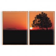 Quadro Decorativo Pôr do Sol - 2 Telas Comercial Ramos