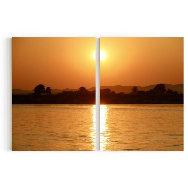 Quadro Decorativo Pôr do Sol ll - 2 Telas Comercial Ramos