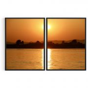 Quadro Decorativo Pôr do Sol ll - 2 Telas Comercial Ramos