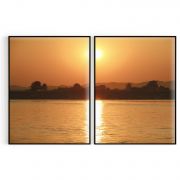 Quadro Decorativo Pôr do Sol ll - 2 Telas Comercial Ramos