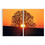 Quadro Decorativo Pôr do Sol - 2 Telas Comercial Ramos