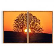 Quadro Decorativo Pôr do Sol - 2 Telas Comercial Ramos