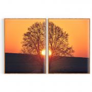 Quadro Decorativo Pôr do Sol - 2 Telas Comercial Ramos