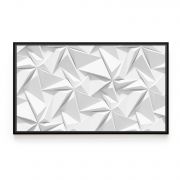 Quadro Decorativo Abstrato Branco Comercial Ramos