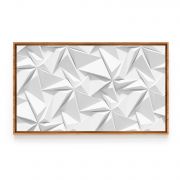 Quadro Decorativo Abstrato Branco Comercial Ramos