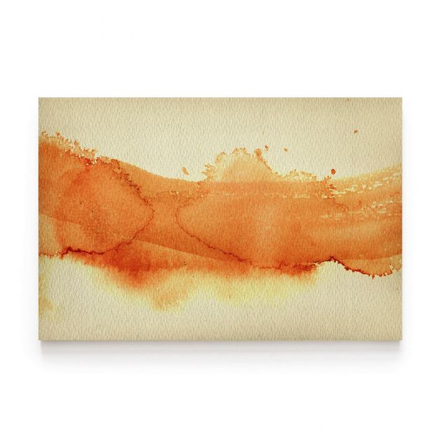 Quadro Decorativo Abstrato Laranja Comercial Ramos