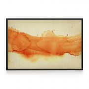 Quadro Decorativo Abstrato Laranja Comercial Ramos