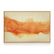 Quadro Decorativo Abstrato Laranja Comercial Ramos