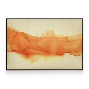 Quadro Decorativo Abstrato Laranja Comercial Ramos