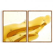 Quadro Decorativo Abstrato Oil Splash - 2 Telas Comercial Ramos