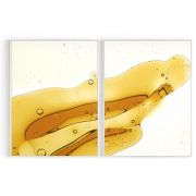 Quadro Decorativo Abstrato Oil Splash - 2 Telas Comercial Ramos