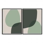 Quadro Decorativo Abstratos - 2 Telas Comercial Ramos