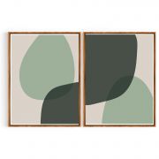 Quadro Decorativo Abstratos - 2 Telas Comercial Ramos