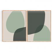 Quadro Decorativo Abstratos - 2 Telas Comercial Ramos