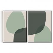 Quadro Decorativo Abstratos - 2 Telas Comercial Ramos