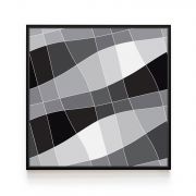 Quadro Decorativo Branco a Preto Gradiente Comercial Ramos