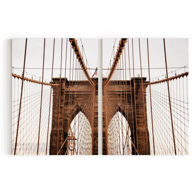 Quadro Decorativo Brooklyn Bridge - 2 Telas Comercial Ramos