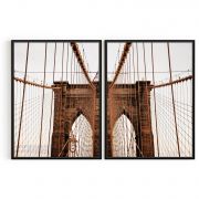 Quadro Decorativo Brooklyn Bridge - 2 Telas Comercial Ramos