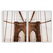 Quadro Decorativo Brooklyn Bridge - 2 Telas Comercial Ramos