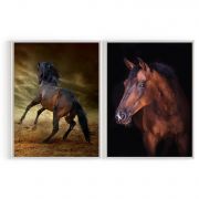 Quadro Decorativo Cavalo - 2 Telas Comercial Ramos