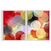 Quadro Decorativo Círculos Abstratos - 2 Telas Comercial Ramos