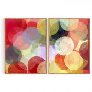 Quadro Decorativo Círculos Abstratos - 2 Telas Comercial Ramos