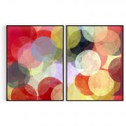 Quadro Decorativo Círculos Abstratos - 2 Telas Comercial Ramos