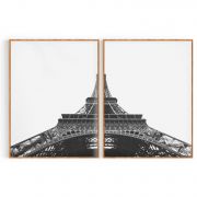 Quadro Decorativo Eiffel Tower - 2 Telas Comercial Ramos