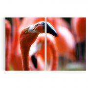 Quadro Decorativo Flamingo - 2 Telas Comercial Ramos