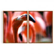 Quadro Decorativo Flamingo - 2 Telas Comercial Ramos