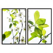 Quadro Decorativo Flor de Cerejeira - 2 Telas Comercial Ramos