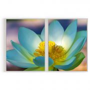 Quadro Decorativo Flor de Lotus - 2 Telas Comercial Ramos