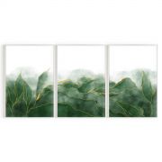 Quadro Decorativo Folhas - 3 Telas Comercial Ramos