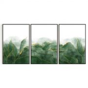 Quadro Decorativo Folhas - 3 Telas Comercial Ramos