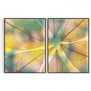 Quadro Decorativo Folhas III - 2 Telas Comercial Ramos