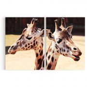 Quadro Decorativo Girafas - 2 Telas Comercial Ramos