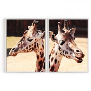 Quadro Decorativo Girafas - 2 Telas Comercial Ramos