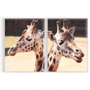 Quadro Decorativo Girafas - 2 Telas Comercial Ramos